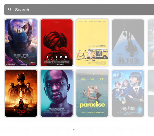 MovieLinks search interface showing advanced movie search capabilities